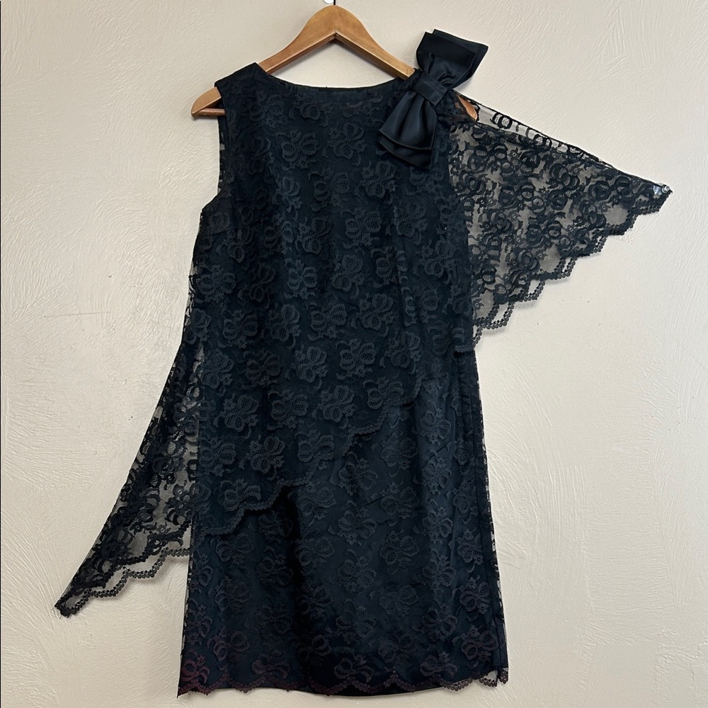 Vintage 60’s ILGWU Workers Union Made Prairie Cocktail- Wedding Lace Dress Sz 12